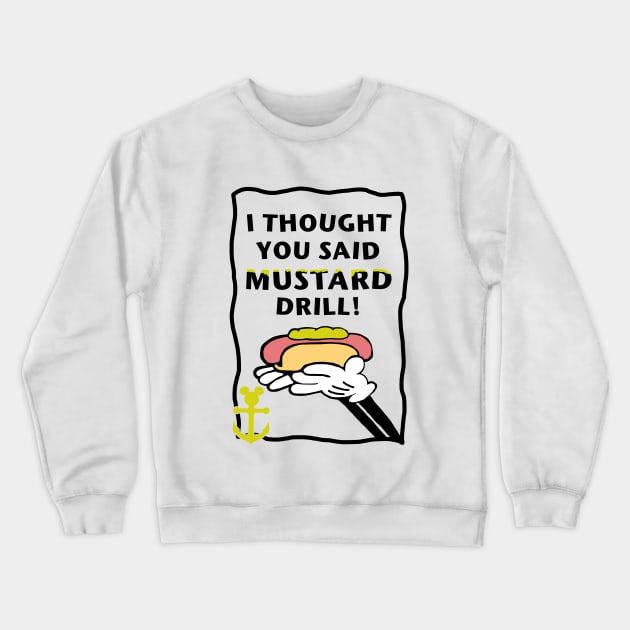 Mustard Drill Cruise Line Muster Crewneck Sweatshirt by AnnaBanana